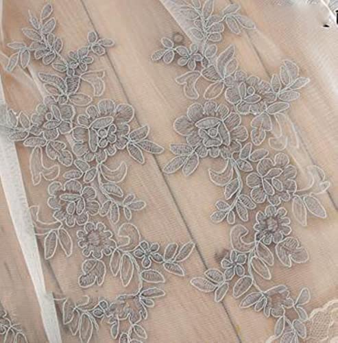 10 Stück/Los 3D Lace Patch Hochzeitskleid Applikation Kleidung DIY Braut Haarschmuck weiß schwarz rot Spitze Stoff 6 Paar A-112-Grau 10 Stück/Los 3D Lace Patch Hochzeitskleid Applikation Kleidung DIY Braut Haarschmuck weiß schwarz rot Spitze Stoff 6 Paar A-112-Grau von GKANDI