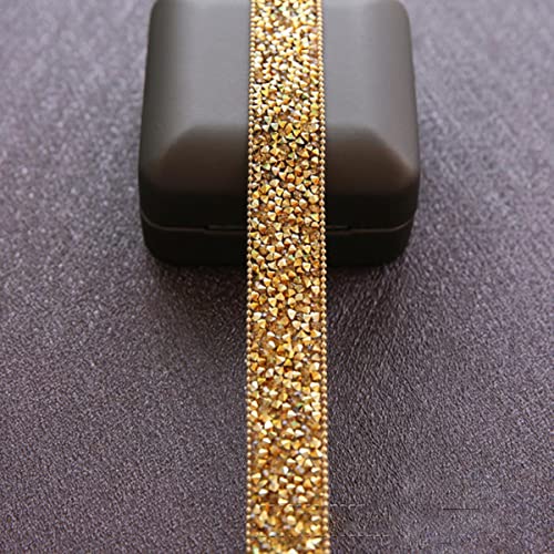 100 cmfix Strass Kristalle Gold Edelstein Kette Spitze Eisen auf Patch für Kleidung Abzeichen Applikation für Kleidung Tasche Hose Schuhe-Gold 2cm,M 100 cmfix Strass Kristalle Gold Edelstein Kette Spitze Eisen auf Patch für Kleidung Abzeichen Applikation für Kleidung Tasche Hose Schuhe-Gold 2cm,M von GKANDI