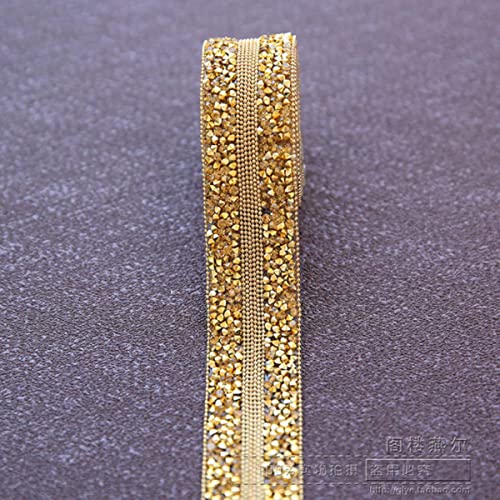 100 cmfix Strass Kristalle Gold Edelstein Kette Spitze Eisen auf Patch für Kleidung Abzeichen Applikation für Kleidung Tasche Hose Schuhe-Gold 3cm,M 100 cmfix Strass Kristalle Gold Edelstein Kette Spitze Eisen auf Patch für Kleidung Abzeichen Applikation für Kleidung Tasche Hose Schuhe-Gold 3cm,M von GKANDI