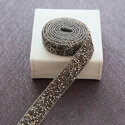 100 cmfix Strass Kristalle Gold Edelstein Kette Spitze Eisen auf Patch für Kleidung Abzeichen Applikation für Kleidung Tasche Hose Schuhe-Grau 2cm,M 100 cmfix Strass Kristalle Gold Edelstein Kette Spitze Eisen auf Patch für Kleidung Abzeichen Applikation für Kleidung Tasche Hose Schuhe-Grau 2cm,M von GKANDI