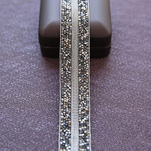 100 cmfix Strass Kristalle Gold Edelstein Kette Spitze Eisen auf Patch für Kleidung Abzeichen Applikation für Kleidung Tasche Hose Schuhe-Grau 3cm,M 100 cmfix Strass Kristalle Gold Edelstein Kette Spitze Eisen auf Patch für Kleidung Abzeichen Applikation für Kleidung Tasche Hose Schuhe-Grau 3cm,M von GKANDI