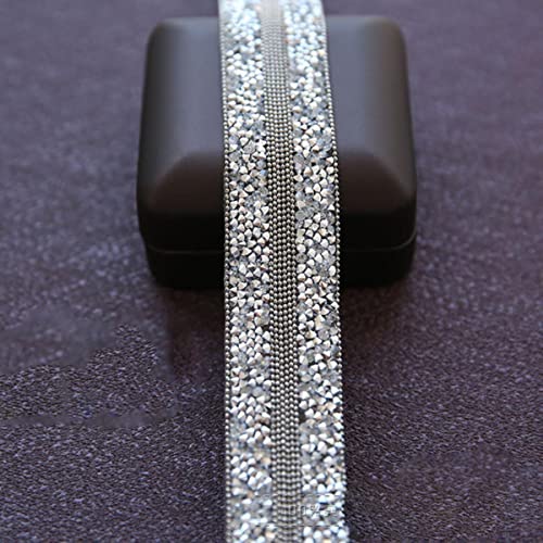 100 cmfix Strass Kristalle Gold Edelstein Kette Spitze Eisen auf Patch für Kleidung Abzeichen Applikation für Kleidung Tasche Hose Schuhe-Silber 3cm,M 100 cmfix Strass Kristalle Gold Edelstein Kette Spitze Eisen auf Patch für Kleidung Abzeichen Applikation für Kleidung Tasche Hose Schuhe-Silber 3cm,M von GKANDI