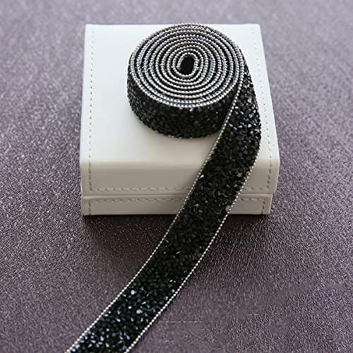 100 cmfix Strass Kristalle Gold Edelstein Kette Spitze Eisen auf Patch für Kleidung Abzeichen Applikation für Kleidung Tasche Hose Schuhe-schwarz 2cm,M 100 cmfix Strass Kristalle Gold Edelstein Kette Spitze Eisen auf Patch für Kleidung Abzeichen Applikation für Kleidung Tasche Hose Schuhe-schwarz 2cm,M von GKANDI