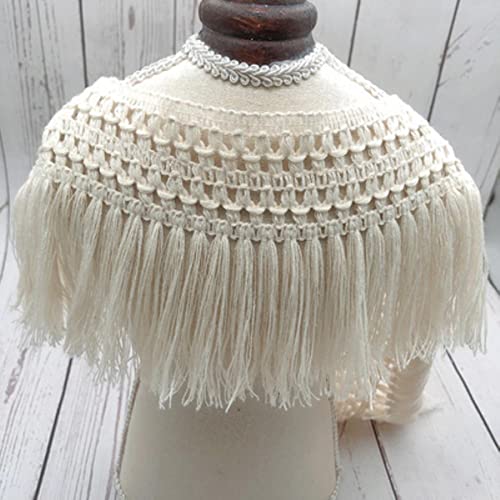 10Yard/Lot Beige DIY 6CM/8CM Quaste Fransen Baumwolle Spitzenbesatz Band Latein Kleid Bühne Gardinen Nähzubehör M0529-10Yard Preis,Beige 12cm 10Yard/Lot Beige DIY 6CM/8CM Quaste Fransen Baumwolle Spitzenbesatz Band Latein Kleid Bühne Gardinen Nähzubehör M0529-10Yard Preis,Beige 12cm von GKANDI
