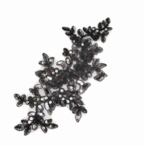 11*26 CM kostüm hochzeit mode weiße pailletten stickerei spitze blume applique kleidung diy kleidungszubehör ZA84-schwarz 11*26 CM kostüm hochzeit mode weiße pailletten stickerei spitze blume applique kleidung diy kleidungszubehör ZA84-schwarz von GKANDI