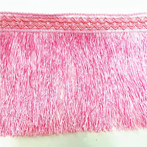12 Yard geflochtene Fransen Quaste Trimmen Spitze Stoff Band Trim Applikation Band Band DIY Nähen für Kleidung Vorhang verziert T2616-Hellrosa 12 Yard geflochtene Fransen Quaste Trimmen Spitze Stoff Band Trim Applikation Band Band DIY Nähen für Kleidung Vorhang verziert T2616-Hellrosa von GKANDI