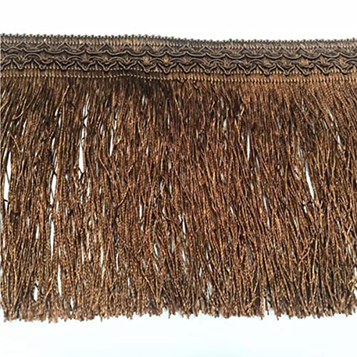 12 Yard geflochtene Fransen Quaste Trimmen Spitze Stoff Band Trim Applikation Band Band DIY Nähen für Kleidung Vorhang verziert T2616-braun 12 Yard geflochtene Fransen Quaste Trimmen Spitze Stoff Band Trim Applikation Band Band DIY Nähen für Kleidung Vorhang verziert T2616-braun von GKANDI