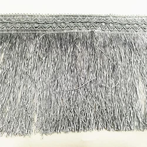 12 Yard geflochtene Fransen Quaste Trimmen Spitze Stoff Band Trim Applikation Band Band DIY Nähen für Kleidung Vorhang verziert T2616-grau 12 Yard geflochtene Fransen Quaste Trimmen Spitze Stoff Band Trim Applikation Band Band DIY Nähen für Kleidung Vorhang verziert T2616-grau von GKANDI