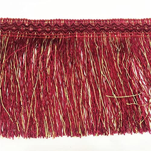 12 Yard geflochtene Fransen Quaste Trimmen Spitze Stoff Band Trim Applikation Band Band DIY Nähen für Kleidung Vorhang verziert T2616-rot 12 Yard geflochtene Fransen Quaste Trimmen Spitze Stoff Band Trim Applikation Band Band DIY Nähen für Kleidung Vorhang verziert T2616-rot von GKANDI