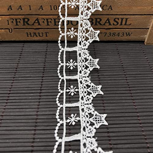 15 Yards Sterne Weiß Quasten Spitze Fransen Spitzenbesatz Band Kostüm Heimtextilien Vorhänge Dekor Borte Kleidung Nähzubehör-weiß,M 15 Yards Sterne Weiß Quasten Spitze Fransen Spitzenbesatz Band Kostüm Heimtextilien Vorhänge Dekor Borte Kleidung Nähzubehör-weiß,M von GKANDI