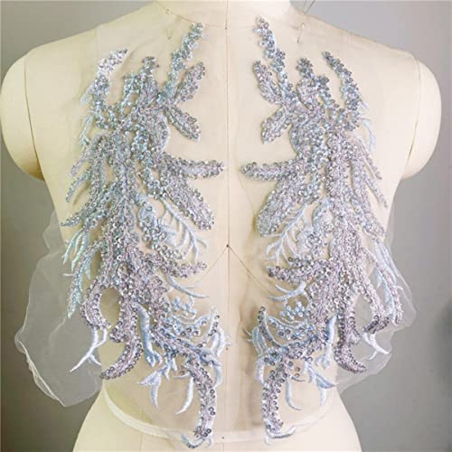2 Teile/los Pailletten Perlenstickerei Blume Spitze Patch Applique Tanzkleidung Hochzeit Abendkleid Vorderseite Brust Paste DIY Dekoriert-Hellgrau 2 Teile/los Pailletten Perlenstickerei Blume Spitze Patch Applique Tanzkleidung Hochzeit Abendkleid Vorderseite Brust Paste DIY Dekoriert-Hellgrau von GKANDI