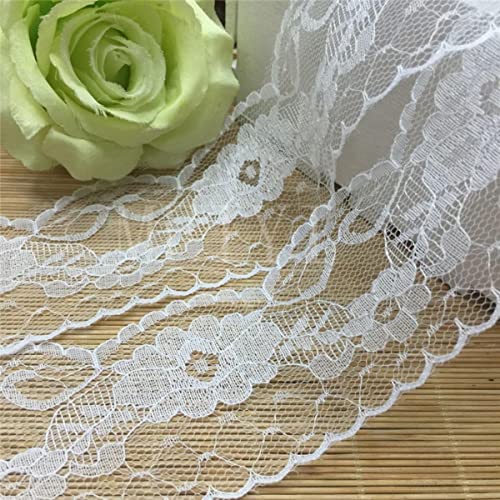 20 Yards 6 cm Weiß Polyester Blume Spitzenbesatz Band Stoff bestickt Applikation Nähen Handwerk Häkeln Hochzeitskleid Kleidung Geschenk-Standard 20 Yards 6 cm Weiß Polyester Blume Spitzenbesatz Band Stoff bestickt Applikation Nähen Handwerk Häkeln Hochzeitskleid Kleidung Geschenk-Standard von GKANDI