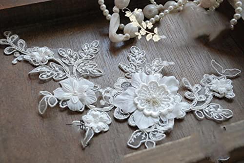 3 Stück / Los Hochzeitskleid Spitzenbesatz Patch Applikation DIY Braut Haar Kleidung DIY Zubehör Elfenbein weiß Spitze Dekoration Stoff-B Elfenbein weiß 3 Stück / Los Hochzeitskleid Spitzenbesatz Patch Applikation DIY Braut Haar Kleidung DIY Zubehör Elfenbein weiß Spitze Dekoration Stoff-B Elfenbein weiß von GKANDI