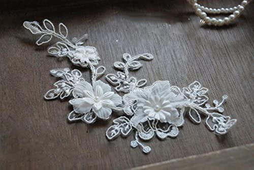 3 Stück / Lot Hochzeitskleid Spitzenbesatz Patch Applikation DIY Braut Haar Kleidung DIY Zubehör Elfenbein weiß Spitze Dekoration Stoff-A Elfenbein weiß 3 Stück / Lot Hochzeitskleid Spitzenbesatz Patch Applikation DIY Braut Haar Kleidung DIY Zubehör Elfenbein weiß Spitze Dekoration Stoff-A Elfenbein weiß von GKANDI