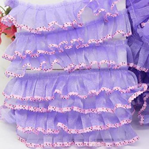 40 Yards 4 cm Breite Plissee-Stoff-Spitze-Rand-Ordnungs-Band-handgemachte Hochzeits-Kleid-Kleidung-Brautnäh-Handwerks-Dekoration-rotes Gold-lila 40 Yards 4 cm Breite Plissee-Stoff-Spitze-Rand-Ordnungs-Band-handgemachte Hochzeits-Kleid-Kleidung-Brautnäh-Handwerks-Dekoration-rotes Gold-lila von GKANDI