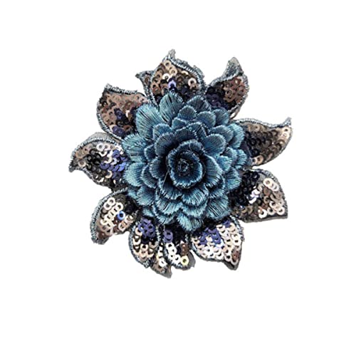 5 Stücke 3d Blume Pailletten Patches Kristall Stickerei Afrikanische Spitze Applique Nähen Auf Kleidung Hochzeit Tanzkleid Decor Patch Diy-klein blau 5 Stücke 3d Blume Pailletten Patches Kristall Stickerei Afrikanische Spitze Applique Nähen Auf Kleidung Hochzeit Tanzkleid Decor Patch Diy-klein blau von GKANDI