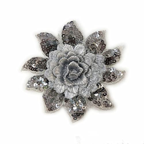 5 Stücke 3d Blume Pailletten Patches Kristall Stickerei Afrikanische Spitze Applique Nähen Auf Kleidung Hochzeit Tanzkleid Decor Patch Diy-klein grau 5 Stücke 3d Blume Pailletten Patches Kristall Stickerei Afrikanische Spitze Applique Nähen Auf Kleidung Hochzeit Tanzkleid Decor Patch Diy-klein grau von GKANDI