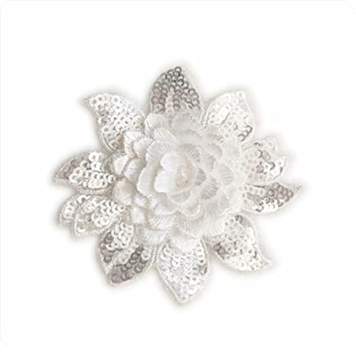 5 Stücke 3d Blume Pailletten Patches Kristall Stickerei Afrikanische Spitze Applique Nähen Auf Kleidung Hochzeit Tanzkleid Decor Patch Diy-klein weiß 5 Stücke 3d Blume Pailletten Patches Kristall Stickerei Afrikanische Spitze Applique Nähen Auf Kleidung Hochzeit Tanzkleid Decor Patch Diy-klein weiß von GKANDI