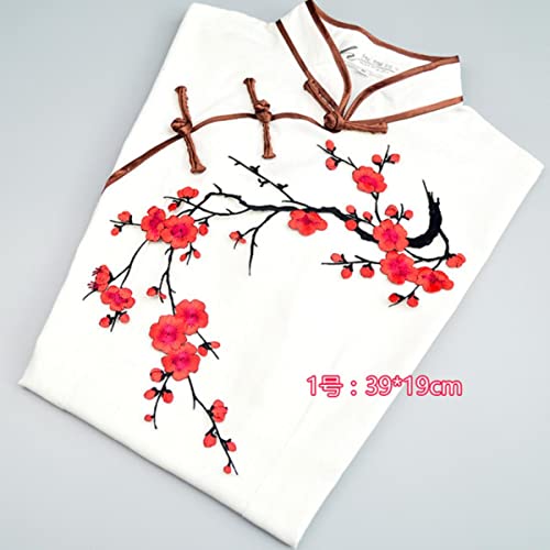 5 Teile/los Multicolor Plum Blossom Stickerei Blume Spitze Patch Cheongsam Hochzeitskleid Applique Kleidung DIY Zubehör-1 rot 5 Teile/los Multicolor Plum Blossom Stickerei Blume Spitze Patch Cheongsam Hochzeitskleid Applique Kleidung DIY Zubehör-1 rot von GKANDI