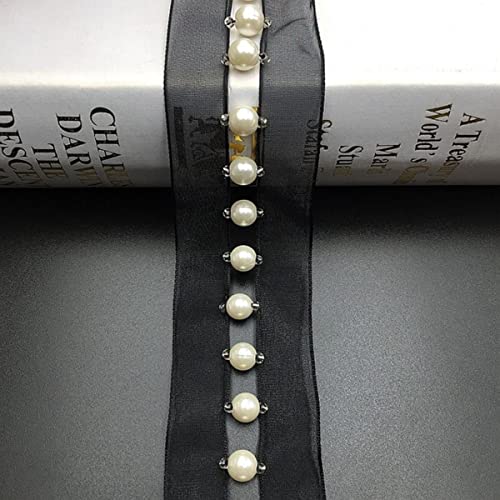 5 Yards/Lot Perle Seed Bead Perlenborte Spitzenband Stoff Kleidung Dekoration Hochzeitskleid Kragen Ärmel Spitze Applikation Handwerk-schwarz 2,M 5 Yards/Lot Perle Seed Bead Perlenborte Spitzenband Stoff Kleidung Dekoration Hochzeitskleid Kragen Ärmel Spitze Applikation Handwerk-schwarz 2,M von GKANDI