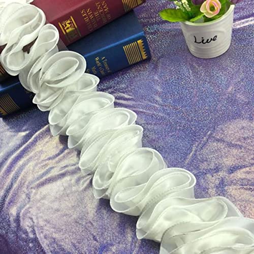 5 Yards Königsblau Plissee Spitze Applikation Satin Faltenband Kragen Ausschnitt Rand Rüschenbesatz DIY Nähen Kleidung Hochzeit Dekoration-Off White,L 5 Yards Königsblau Plissee Spitze Applikation Satin Faltenband Kragen Ausschnitt Rand Rüschenbesatz DIY Nähen Kleidung Hochzeit Dekoration-Off White,L von GKANDI