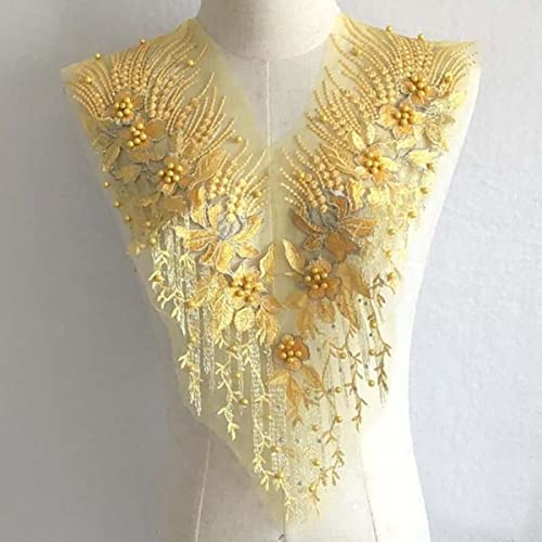 55 * 28 CM Spitze wulstige Stickerei Mieder Patches, Kleiderapplikationen mit 3D-Strasssteinen in Blumen, V-Ausschnitt zum Annähen für Hochzeitskleid-03 55 * 28 CM Spitze wulstige Stickerei Mieder Patches, Kleiderapplikationen mit 3D-Strasssteinen in Blumen, V-Ausschnitt zum Annähen für Hochzeitskleid-03 von GKANDI