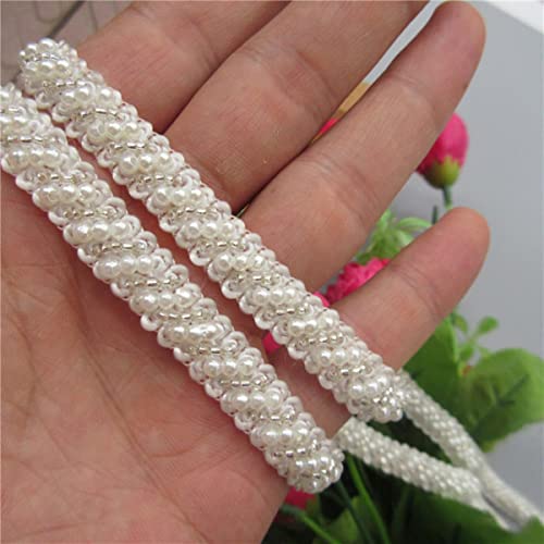 9 Yards Weiße Perle Perlen Spitzenbesatz Geflochtenes Band Kleidung Dekoration Hochzeitskleid Kragen Ärmel Spitze Applikation Couture Materiel-weiß,Preis für 9 Yards 9 Yards Weiße Perle Perlen Spitzenbesatz Geflochtenes Band Kleidung Dekoration Hochzeitskleid Kragen Ärmel Spitze Applikation Couture Materiel-weiß,Preis für 9 Yards von GKANDI
