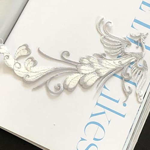 Ancient Phoenix Stickerei Stoff Aufkleber Paar Spitze Patch Kleidung Kleid Dekoration Rückseite Kleber Handbuch DIY-1 grau links Ancient Phoenix Stickerei Stoff Aufkleber Paar Spitze Patch Kleidung Kleid Dekoration Rückseite Kleber Handbuch DIY-1 grau links von GKANDI
