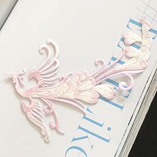 Ancient Phoenix Stickerei Tuch Aufkleber Paar Spitze Patch Kleidung Kleid Dekoration Rückseite Kleber Handbuch DIY-1 Rosa Rechts Ancient Phoenix Stickerei Tuch Aufkleber Paar Spitze Patch Kleidung Kleid Dekoration Rückseite Kleber Handbuch DIY-1 Rosa Rechts von GKANDI