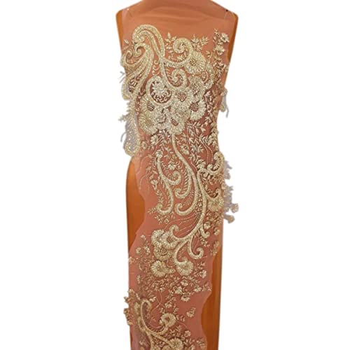 Exquisite Spitze Französisch Nigerian Stoff Design Diy Abendkleid Applikationen Kleidung Kostüme Patches Für Hochzeitskleid Weiß Champagner-weiß Exquisite Spitze Französisch Nigerian Stoff Design Diy Abendkleid Applikationen Kleidung Kostüme Patches Für Hochzeitskleid Weiß Champagner-weiß von GKANDI
