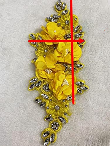 Handgefertigte Strassapplikationen auf Spitzenbesatz Patches Kleid Kleidung Accessoire ein Paar/Los-ein Paar Handgefertigte Strassapplikationen auf Spitzenbesatz Patches Kleid Kleidung Accessoire ein Paar/Los-ein Paar von GKANDI