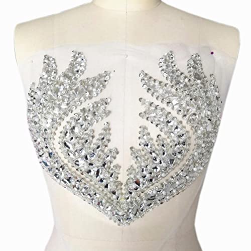 Handnähen Perlen Silber Spitze Pailletten Mieder Haut Kostüme Kleidung Tanz Karneval Hochzeit Patches Applizierte Applikationen Designer-Brustteil Handnähen Perlen Silber Spitze Pailletten Mieder Haut Kostüme Kleidung Tanz Karneval Hochzeit Patches Applizierte Applikationen Designer-Brustteil von GKANDI