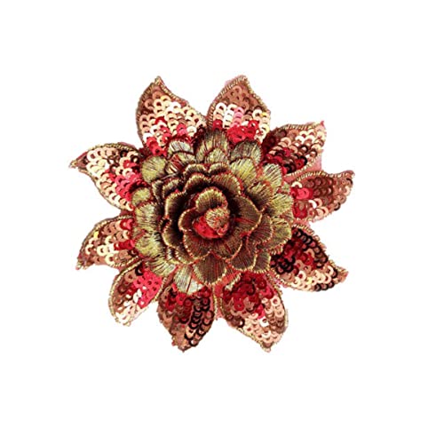 Stücke 3d Blume Pailletten Patches Kristallstickerei Afrikanische Spitze Applique Nähen Auf Kleidung Hochzeit Tanzkleid Decor Patch Diy-kleines Rotgold Stücke 3d Blume Pailletten Patches Kristallstickerei Afrikanische Spitze Applique Nähen Auf Kleidung Hochzeit Tanzkleid Decor Patch Diy-kleines Rotgold von GKANDI