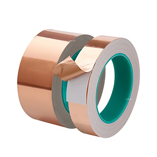 GKIRQVPE electrical tape， 2 Stück 20 m doppelseitiges Kupferfolien-Klebeband, Abschirmung, Reparatur, thermisch for Isolieren (Color : 10mm, Size : 20M) von GKIRQVPE