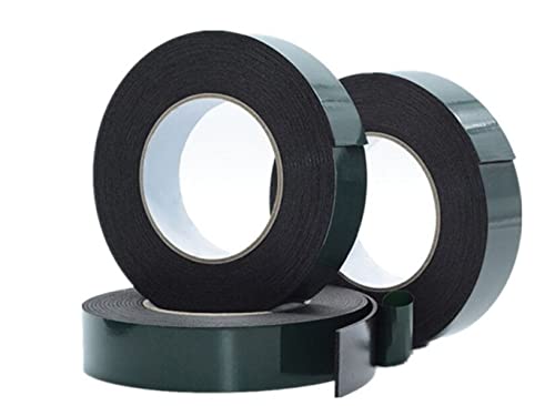 GKIRQVPE electrical tape， 3 x 10 m doppelseitiges Klebeband, stark haftendes schwarzes Schaumstoff-Reparaturband (1 mm dick) for Isolieren (Color : 10mm, Size : 10M) von GKIRQVPE