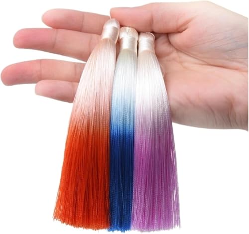 mit einem Schnur, Chinesische Knoten-Quasten aus Polyester, mehrfarbig, 10 cm Spitzenlänge, Packung mit 5 oder 20 Stück(Bright Yellow,20pcs) von GKIRQVPE