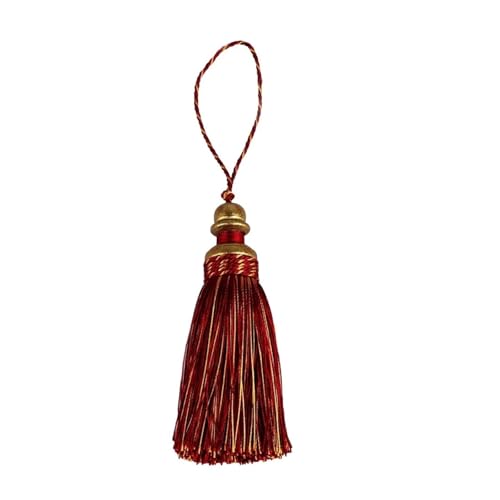 mit einem Schnur, Polyester-Seidenquasten mit hängendem Seil, mehrfarbig, 21 cm, for DIY-Handwerk(Mix Red) von GKIRQVPE
