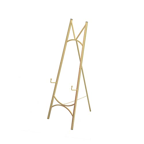 120/150 cm hoher Staffeleiständer, A-Rahmen-Stativ-Staffelei aus Metall mit verstellbarem Leinwandhalter, Bodenstaffelei für Hochzeitsschilder, Poster, einfach 120/150 cm hoher Staffeleiständer, A-Rahmen-Stativ-Staffelei aus Metall mit verstellbarem Leinwandhalter, Bodenstaffelei für Hochzeitsschilder, Poster, einfach von GKJHTED