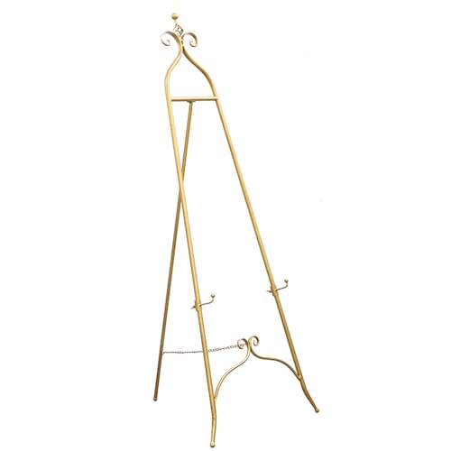 120 cm / 150 cm goldene Staffelei, Staffelei für Künstler für Erwachsene, helle Farbe, Metallstaffeleiständer zum Präsentieren von Postern, Hochzeitsmenüs, einf 120 cm / 150 cm goldene Staffelei, Staffelei für Künstler für Erwachsene, helle Farbe, Metallstaffeleiständer zum Präsentieren von Postern, Hochzeitsmenüs, einf von GKJHTED