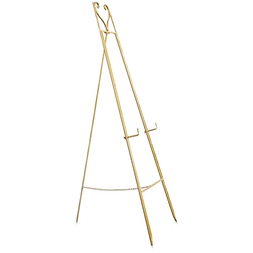145 cm hohe Staffeleien, Poster-Staffeleien, Klappstaffelei aus goldenem Metall, A-Rahmen-Bodenstaffelei für Studio, Klassenzimmer und Hotel, leicht und tragba 145 cm hohe Staffeleien, Poster-Staffeleien, Klappstaffelei aus goldenem Metall, A-Rahmen-Bodenstaffelei für Studio, Klassenzimmer und Hotel, leicht und tragba von GKJHTED