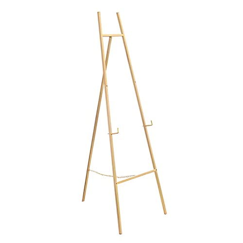 148 cm hoher Staffeleiständer, goldene, leichte Metallstaffelei – einfach zusammenklappbares Staffelei-Stativ für Fußböden, Hochzeiten, Partys, tragbare Kunsts 148 cm hoher Staffeleiständer, goldene, leichte Metallstaffelei – einfach zusammenklappbares Staffelei-Stativ für Fußböden, Hochzeiten, Partys, tragbare Kunsts von GKJHTED
