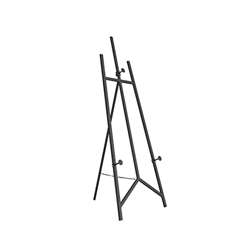 Display-Staffelei-Ständer, 120/150 cm hoch, tragbare Malstaffelei, leichte Metallstaffeleien für Skizzieren im Innen- und Außenbereich, Schwarz/Gold/Weiß von GKJHTED