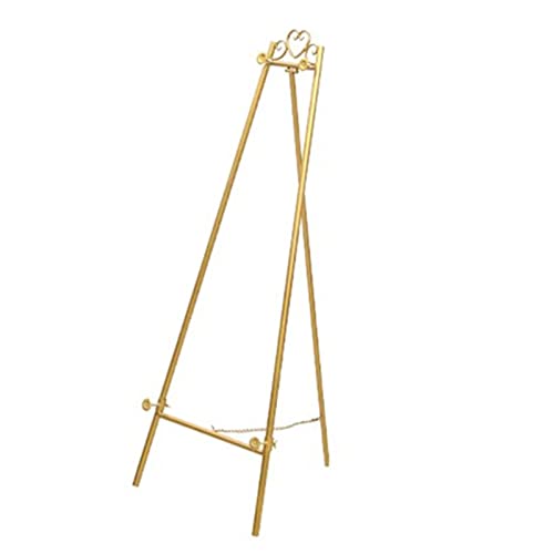 Klappbare Metallstaffelei, 135 cm hoher Staffeleiständer zur Präsentation, leichte und tragbare Bodenstaffelei für Hochzeitsschilder, Poster, Malleinwände, Sch Klappbare Metallstaffelei, 135 cm hoher Staffeleiständer zur Präsentation, leichte und tragbare Bodenstaffelei für Hochzeitsschilder, Poster, Malleinwände, Sch von GKJHTED