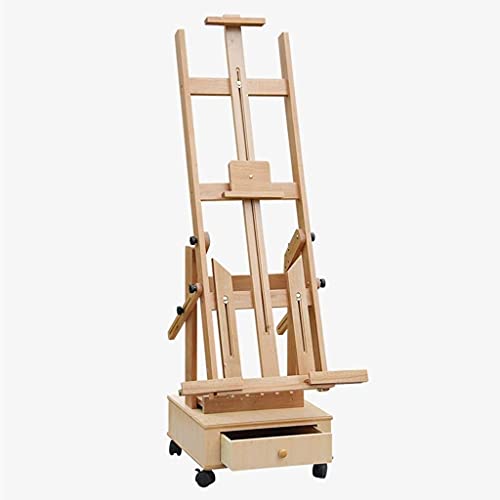 Mehrzweck-Staffelei, Bodenstaffelei aus Holz, Ausstellungsständer, große, langlebige Staffelei, Künstlerstaffelei für Erwachsene, 156–209 cm, verstellbar von GKJHTED