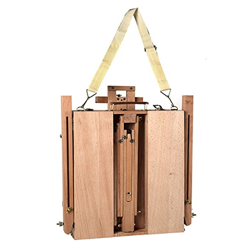 Staffelei, Holzstaffelei, tragbare, zusammenklappbare französische Tischstaffelei zum Zeichnen von Ölfarben, Skizzenbox, Stativ-Malstaffelei für Künstler, Kunst Staffelei, Holzstaffelei, tragbare, zusammenklappbare französische Tischstaffelei zum Zeichnen von Ölfarben, Skizzenbox, Stativ-Malstaffelei für Künstler, Kunst von GKJHTED