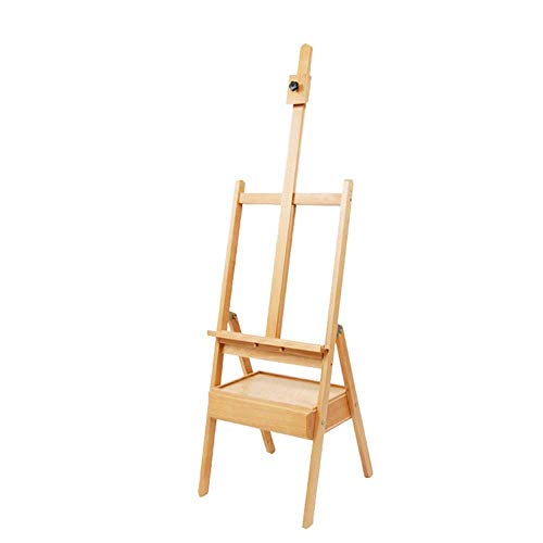 Staffelei, Holzstaffelei mit Schublade, zum Anheben und Zusammenklappen, Skizzenstaffelei, Ölgemäldestaffelei, Holzstaffelei, weiß Staffelei, Holzstaffelei mit Schublade, zum Anheben und Zusammenklappen, Skizzenstaffelei, Ölgemäldestaffelei, Holzstaffelei, weiß von GKJHTED