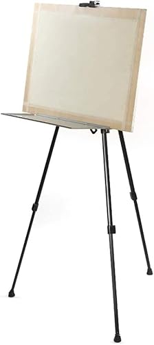 Staffelei für den Außenbereich, stabile, leichte Staffelei, 153 cm (60,2 Zoll), Aluminiumstaffelei, Stativstaffelei mit 1 Zeichenfläche und 1 Ablage von GKJHTED