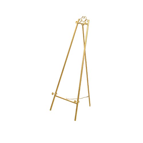 Staffeleiständer Schwarz/Gold/Weiß Klappstaffelei 135 cm hoch A-Rahmen-Staffeleien aus Eisen Professionelle Studiostaffelei für Hochzeitsschilder, Poster und Fo Staffeleiständer Schwarz/Gold/Weiß Klappstaffelei 135 cm hoch A-Rahmen-Staffeleien aus Eisen Professionelle Studiostaffelei für Hochzeitsschilder, Poster und Fo von GKJHTED