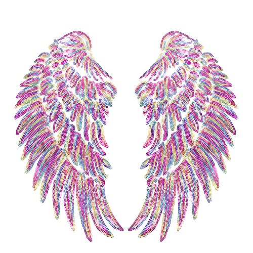 GKONGU Paillette Engelsflügel Aufnäher 1 Paar,Gestickte Flügel Motiv Applikationen Borten Ornamente, Perfekt zum Aufnähen oder Aufbügeln von Kleidungsjacken Dekoration Reparatur GKONGU Paillette Engelsflügel Aufnäher 1 Paar,Gestickte Flügel Motiv Applikationen Borten Ornamente, Perfekt zum Aufnähen oder Aufbügeln von Kleidungsjacken Dekoration Reparatur von GKONGU