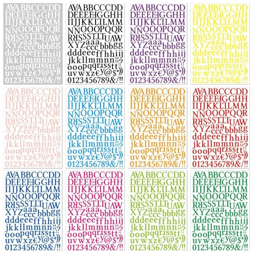12 Blattbriefnummer Aufkleber Multikolen Alphabets Zahlenaufkleber Für Schild Scrapbooking Handwerk Und Dekoration 12 Blattbriefnummer Aufkleber Multikolen Alphabets Zahlenaufkleber Für Schild Scrapbooking Handwerk Und Dekoration von GKYQVE